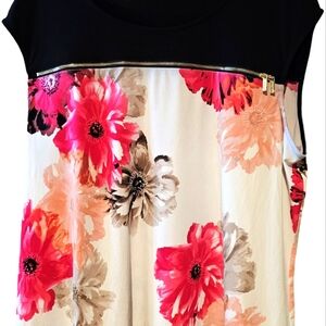Calvin Klein Black/White/Pink Sleeveless top 2x